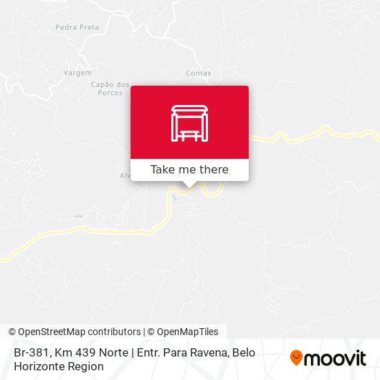 Mapa Br-381, Km 439 Norte | Entr. Para Ravena