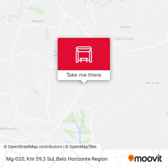 Mg-020, Km 59,3 Sul map