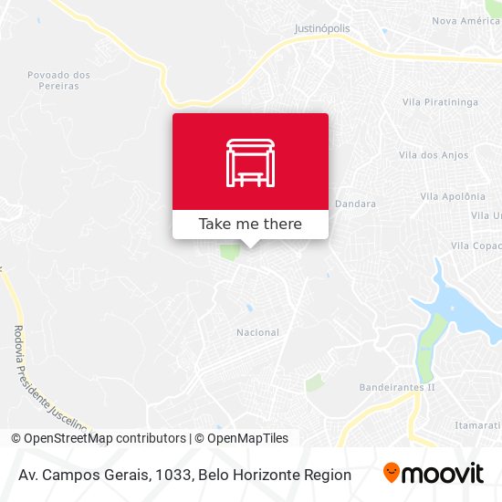 Mapa Av. Campos Gerais, 1033