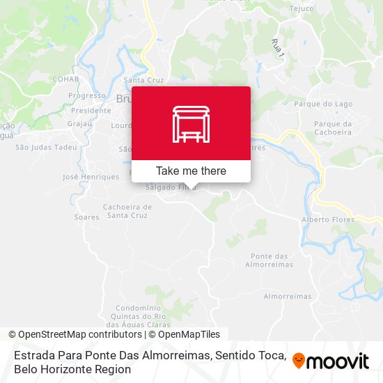 Estrada Para Ponte Das Almorreimas, Sentido Toca map