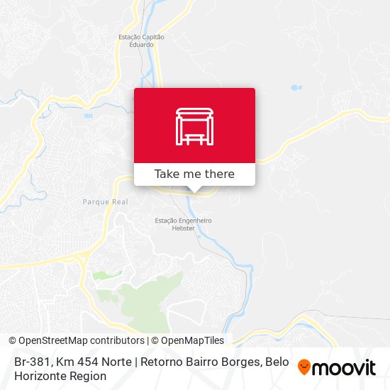Mapa Br-381, Km 454 Norte | Retorno Bairro Borges