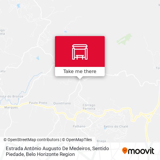 Estrada Antônio Augusto De Medeiros, Sentido Piedade map