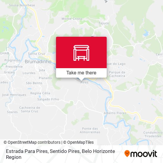 Estrada Para Pires, Sentido Pires map