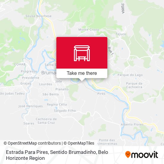 Estrada Para Pires, Sentido Brumadinho map