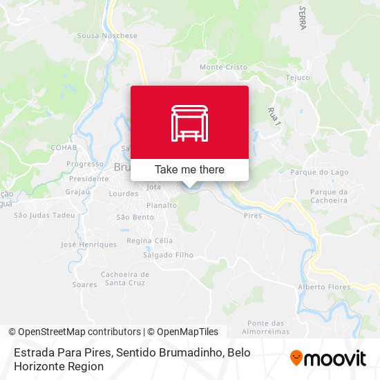 Estrada Para Pires, Sentido Brumadinho map