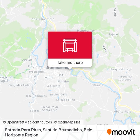 Estrada Para Pires, Sentido Brumadinho map