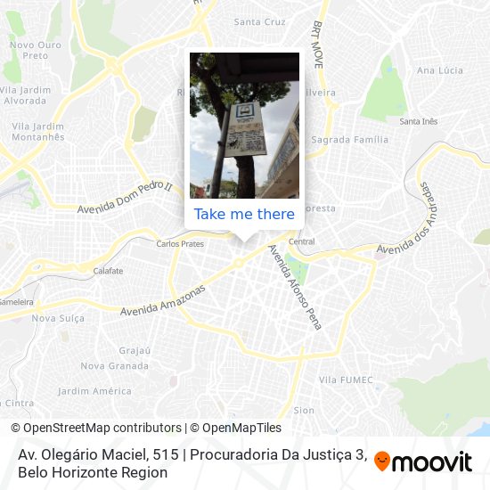 Mapa Av. Olegário Maciel, 515 | Procuradoria Da Justiça 3