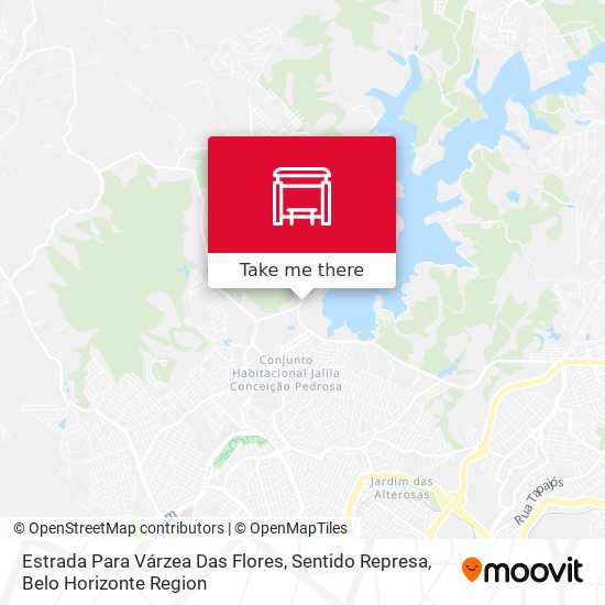 Estrada Para Várzea Das Flores, Sentido Represa map