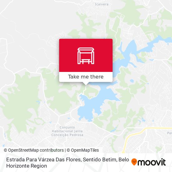 Estrada Para Várzea Das Flores, Sentido Betim map