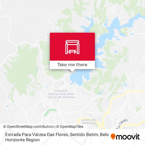 Estrada Para Várzea Das Flores, Sentido Betim map