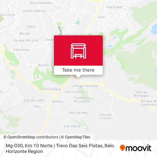 Mapa Mg-030, Km 10 Norte | Trevo Das Seis Pistas