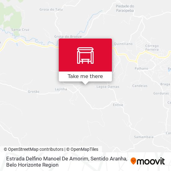 Estrada Delfino Manoel De Amorim, Sentido Aranha map