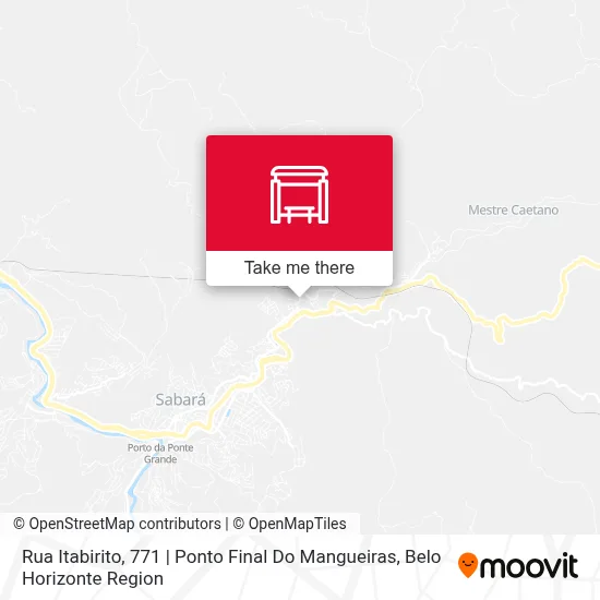 Rua Itabirito, 771 | Ponto Final Do Mangueiras map