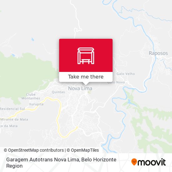 Garagem Autotrans Nova Lima map