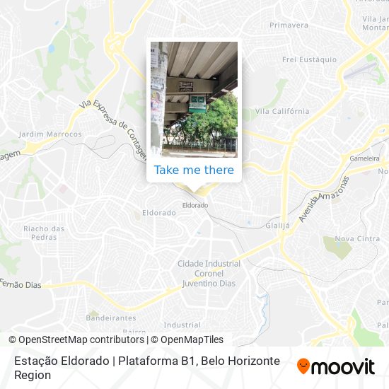 Mapa Estação Eldorado | Plataforma B1