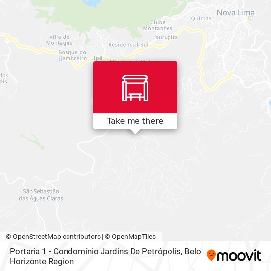 Portaria 1 - Condomínio Jardins De Petrópolis map