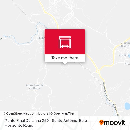 Ponto Final Da Linha 250 - Santo Antônio map