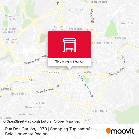 Mapa Rua Dos Carijós, 1070 | Shopping Tupinambás 1