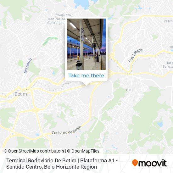 Terminal Rodoviário De Betim | Plataforma A1 - Sentido Centro map