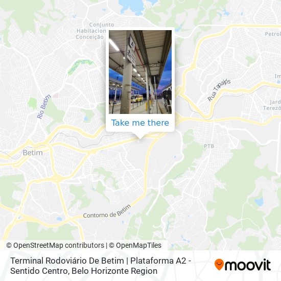 Terminal Rodoviário De Betim | Plataforma A2 - Sentido Centro map