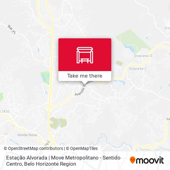 Estação Alvorada | Move Metropolitano - Sentido Centro map