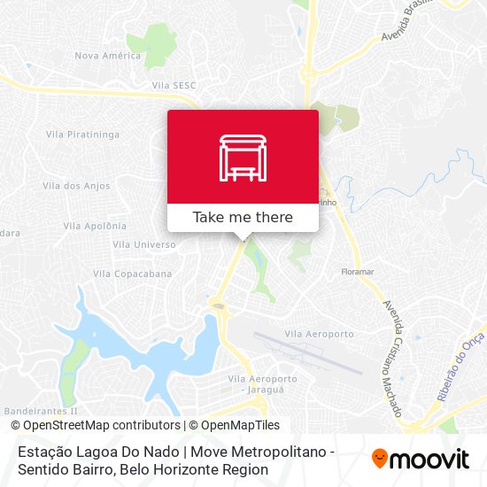 Estação Lagoa Do Nado | Move Metropolitano - Sentido Bairro map