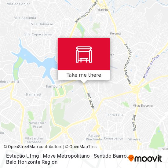 Estação Ufmg | Move Metropolitano - Sentido Bairro map