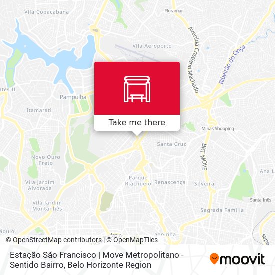 Estação São Francisco | Move Metropolitano - Sentido Bairro map