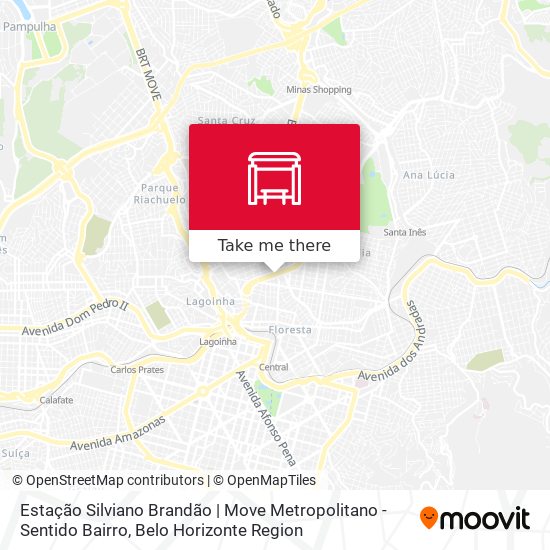 Estação Silviano Brandão | Move Metropolitano - Sentido Bairro map