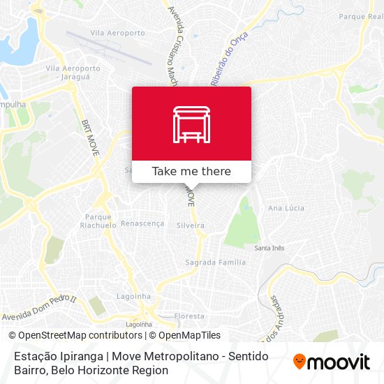 Mapa Estação Ipiranga | Move Metropolitano - Sentido Bairro