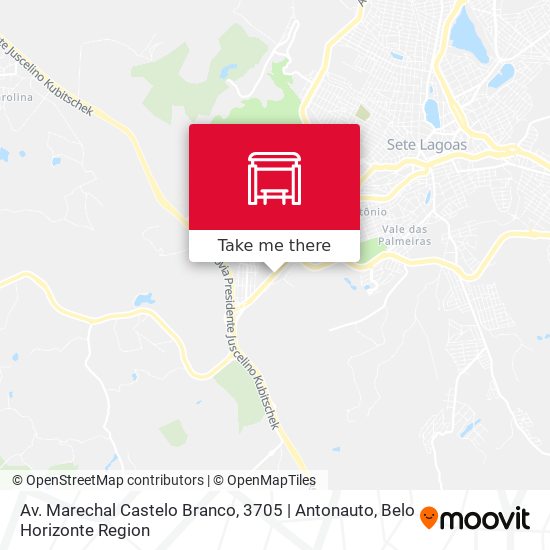 Mapa Av. Marechal Castelo Branco, 3705 | Antonauto