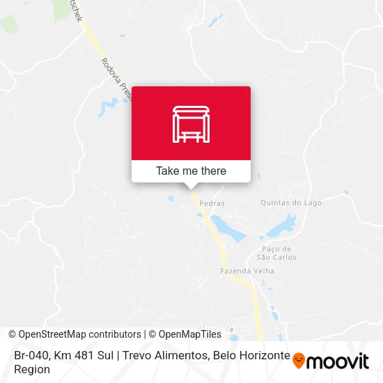 Br-040, Km 481 Sul | Trevo Alimentos map