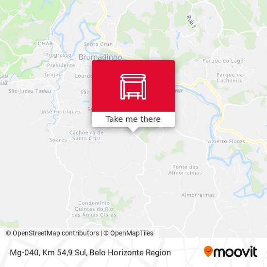 Mg-040, Km 54,9 Sul map