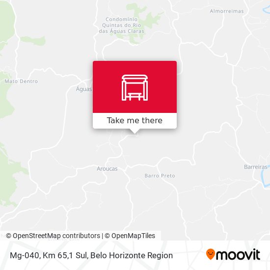 Mg-040, Km 65,1 Sul map