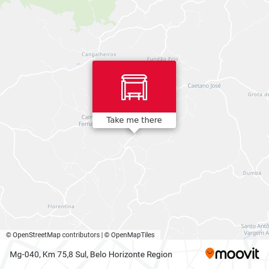 Mg-040, Km 75,8 Sul map