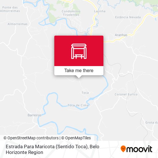 Estrada Para Maricota (Sentido Toca) map