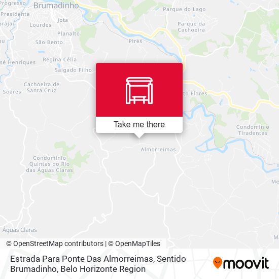 Estrada Para Ponte Das Almorreimas, Sentido Brumadinho map