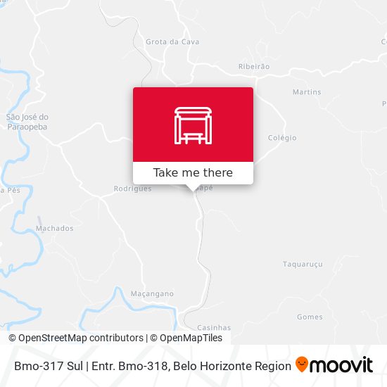 Bmo-317 Sul | Entr. Bmo-318 map