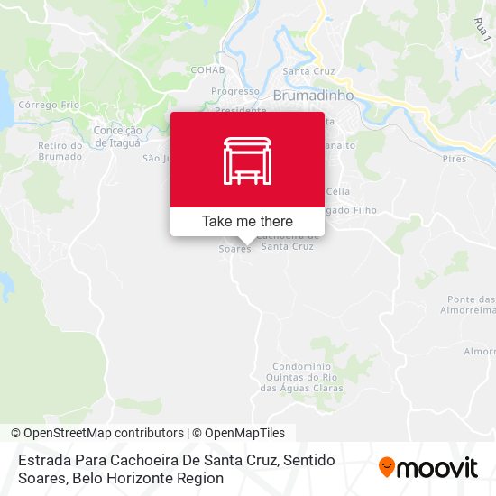 Estrada Para Cachoeira De Santa Cruz, Sentido Soares map