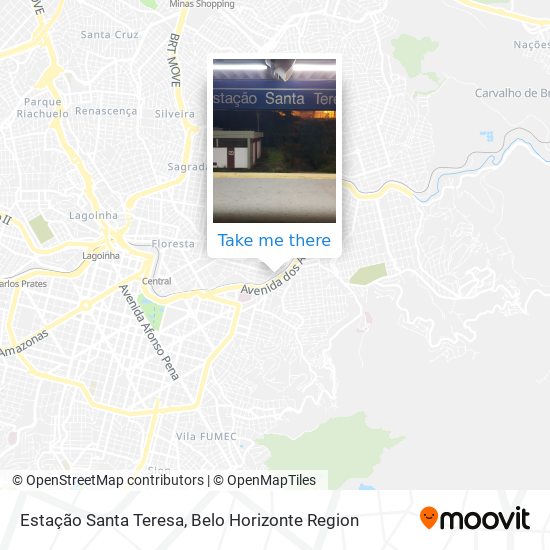 Mapa Estação Santa Teresa