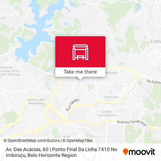 Mapa Av. Das Acácias, 60 | Ponto Final Da Linha 7410 No Imbiruçu