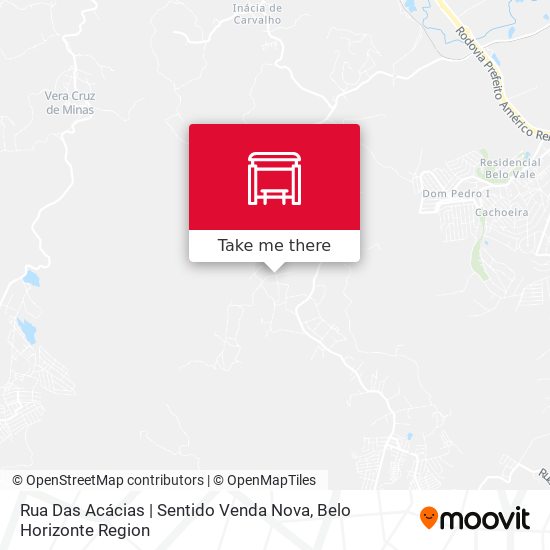 Rua Das Acácias | Sentido Venda Nova map