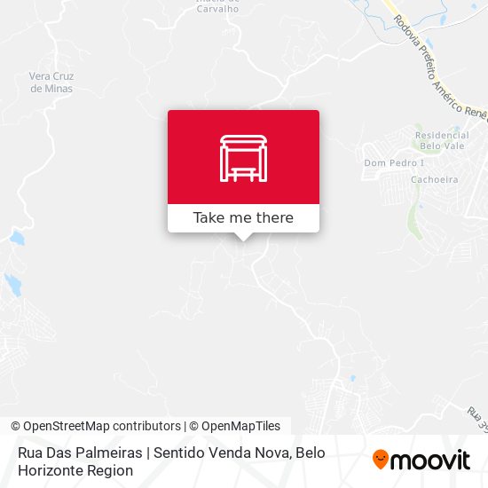Rua Das Palmeiras | Sentido Venda Nova map