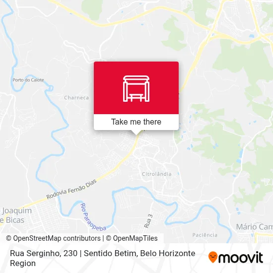 Rua Serginho, 230 | Sentido Betim map