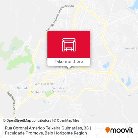 Rua Coronel Américo Teixeira Guimarães, 38 | Faculdade Promove map