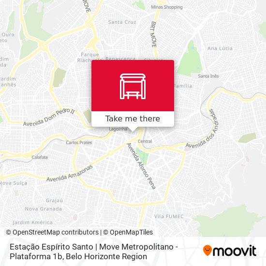 Mapa Estação Espírito Santo | Move Metropolitano - Plataforma 1b