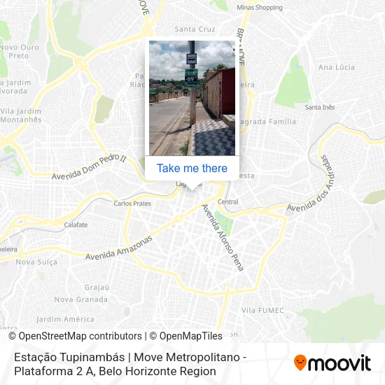 Estação Tupinambás | Move Metropolitano - Plataforma 2 A map