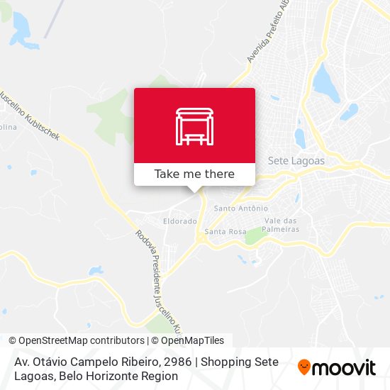 Mapa Av. Otávio Campelo Ribeiro, 2986 | Shopping Sete Lagoas
