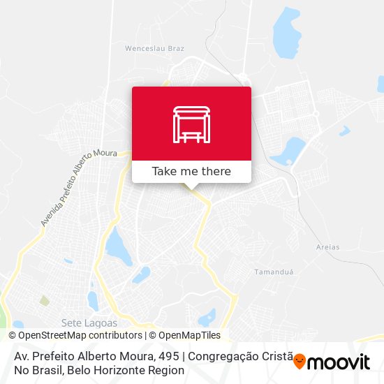 Mapa Av. Prefeito Alberto Moura, 495 | Congregação Cristã No Brasil