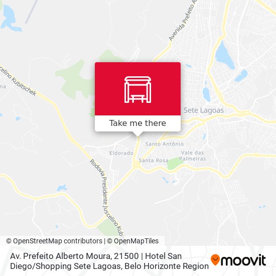 Av. Prefeito Alberto Moura, 21500 | Hotel San Diego / Shopping Sete Lagoas map